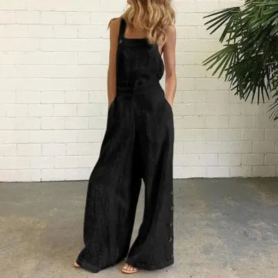 Jumpsuits Pants Wide Leg Pants Sleeveless Lomwn