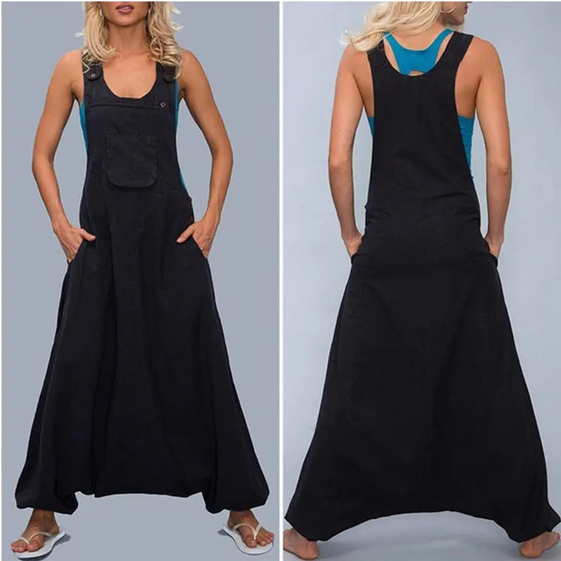 Jumpsuits Pants Wide Leg Pants Sleeveless Lomwn