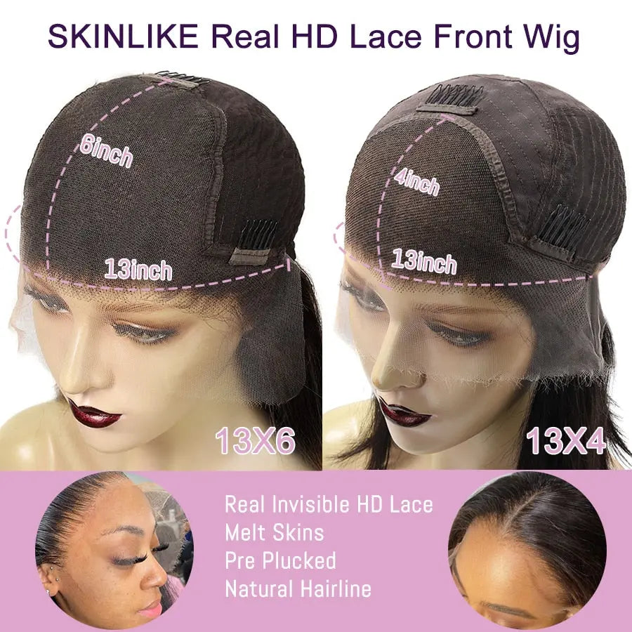 Lace Front Human Hair Wig prepluck Lomwn
