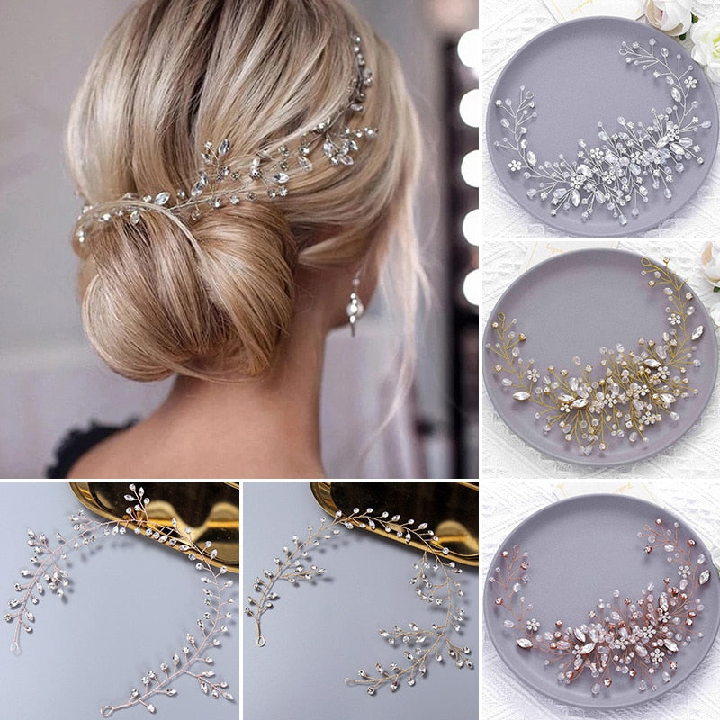 Crystal Wedding Hair Combs Miraculous Women Headbands Accessories Flower Bridal Headpiece Clip Bride Jewelry Gift Lomwn