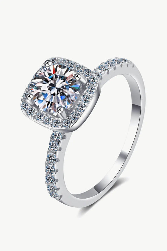 Square Moissanite Ring Lomwn