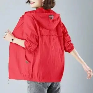 Women Ice Silk Sun Protection Clothing 2023 Summer New Anti-Ultraviolet  Coat Female Hooded Jacket Zipper Loose Outerwear G1951 Lomwn