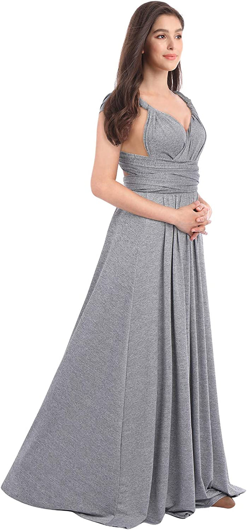 Womens Transformer Evening Dress Maxi Cocktail Wrap Convertible Multi Way Floor Long Formal Gown