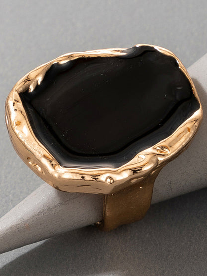 Temperament alloy irregular gold edging ring retro personality all-match hand jewelry kakaclo